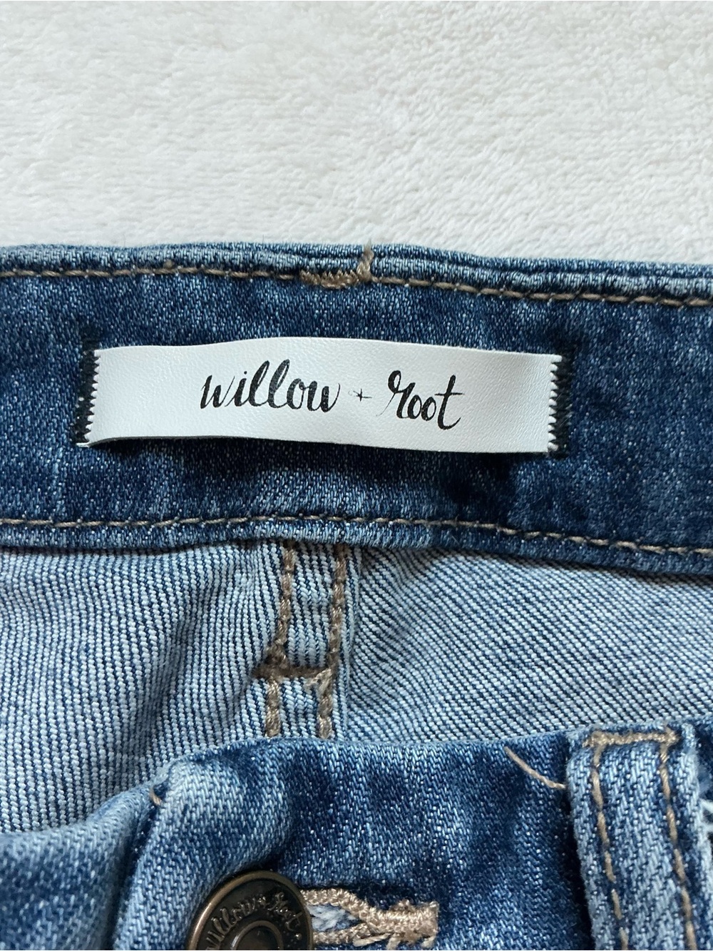 Boyfriend Distressed Dark Blue Denim Jeans - Picture 3 of 4